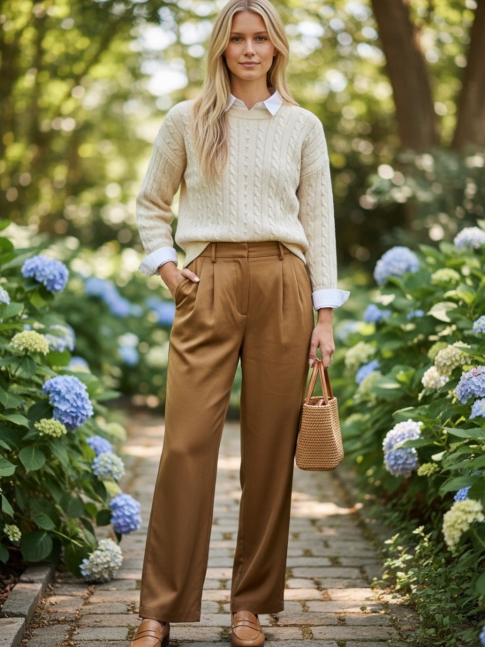 Tan Trousers Size L
